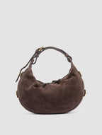 JULIE 016 - Borsa a Tracolla in Pelle Scamosciata Marrone