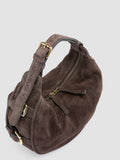 JULIE 016 - Brown Suede Shoulder Bag - thumb image 2,side view