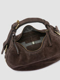JULIE 016 - Brown Suede Shoulder Bag - thumb image 6,side view