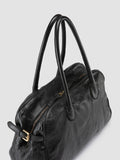 JULIE 019 - Black Leather Handle Bag - thumb image 2,side view