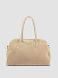 JULIE 019 - Beige Suede Handle Bag - thumb image 1,side view