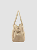JULIE 019 - Beige Suede Handle Bag - thumb image 3,side view