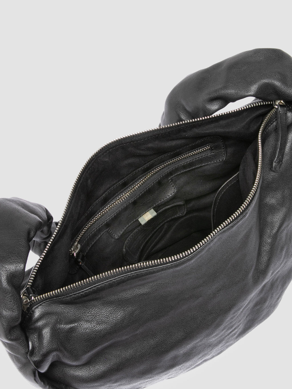 BOLINA 046 - Borsa Crossbody in Pelle Nera - image 6,side view