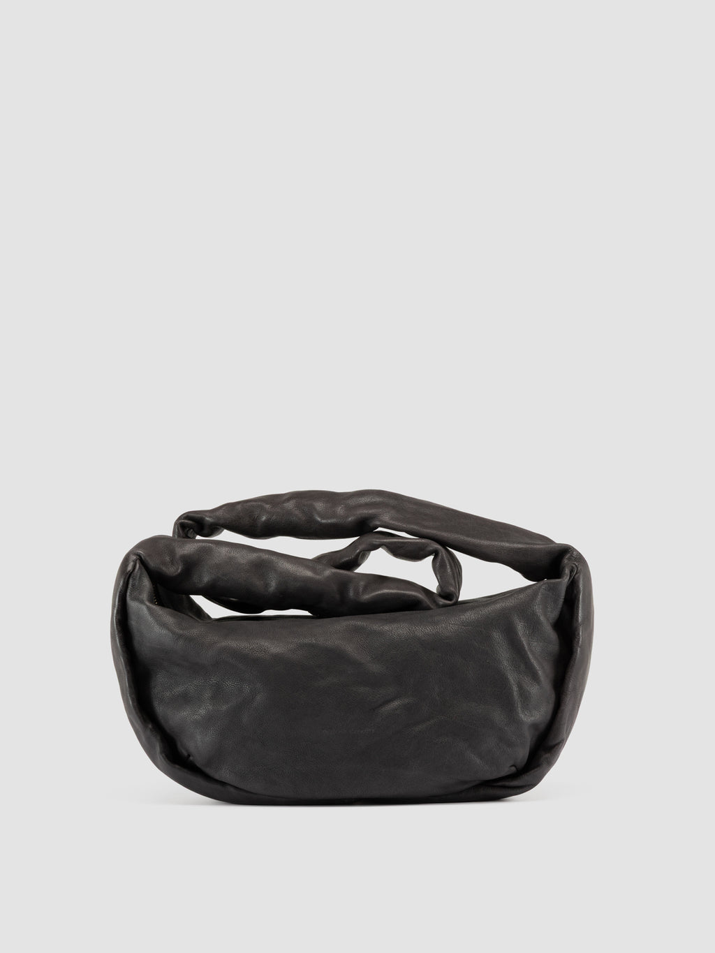 BOLINA 046 - Grey Leather Crossbody Bag - image 4,side view
