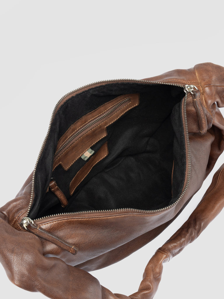 BOLINA 046 - Borsa Crossbody in Pelle Marrone