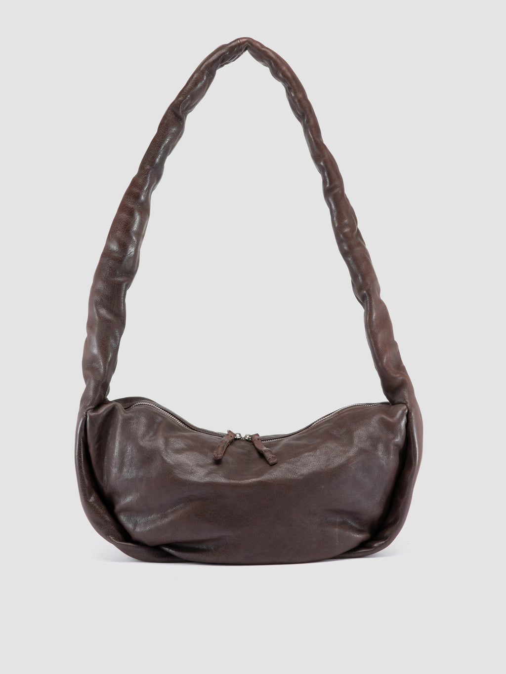 BOLINA 046 - Brown Leather Crossbody Bag - image 1,side view