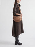 BOLINA 046 - Borsa Crossbody in Pelle Marrone - thumb image 2,side view