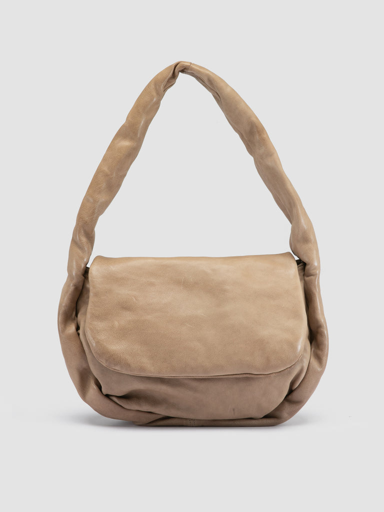 BOLINA 047 - Taupe Leather Crossbody Bag