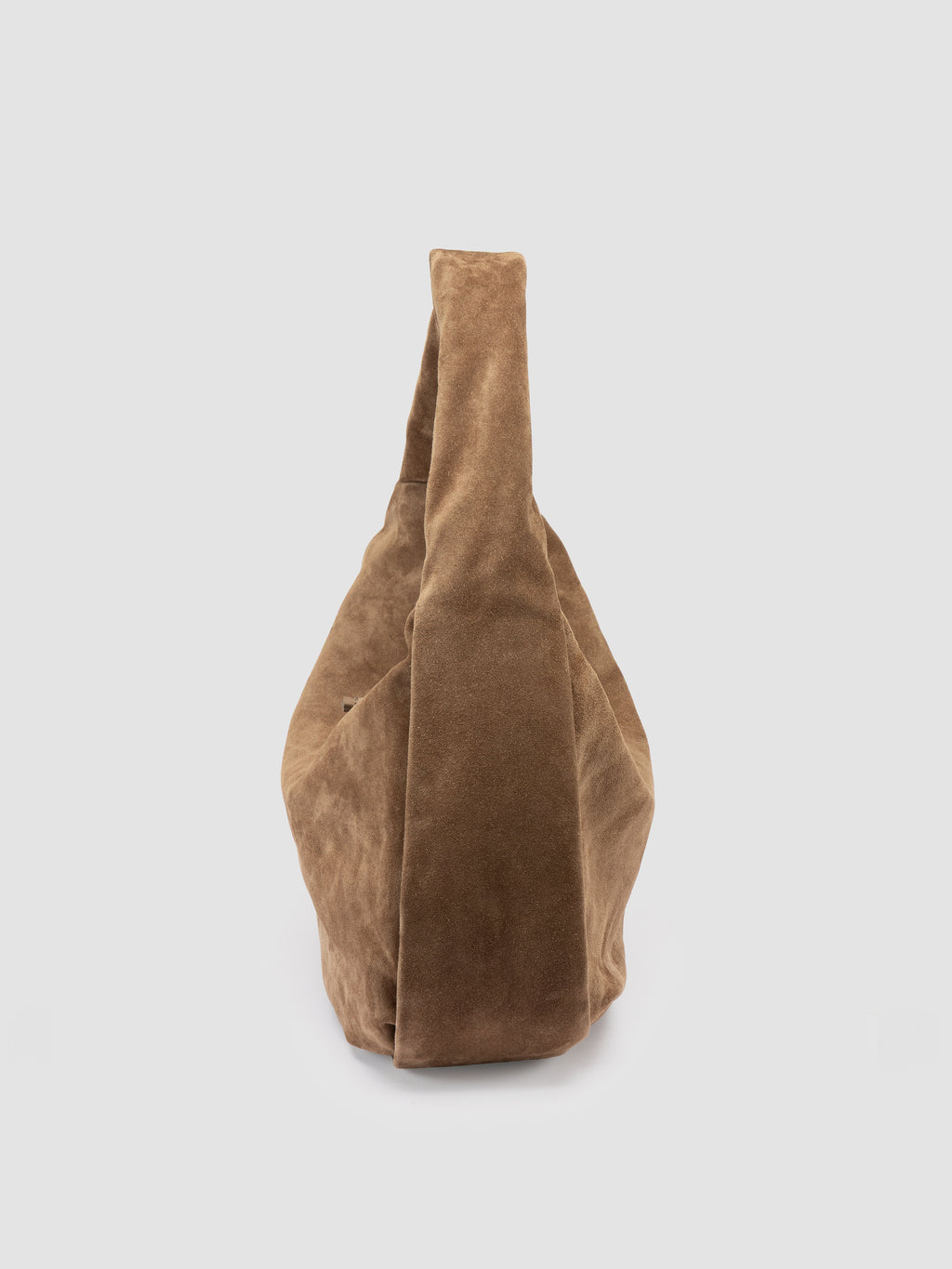 BOLINA 048 - Brown Suede Shoulder Bag - image 5,side view