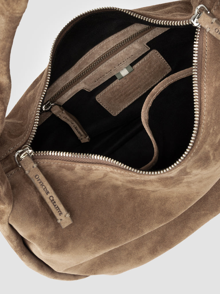 BOLINA 048 - Brown Suede Shoulder Bag