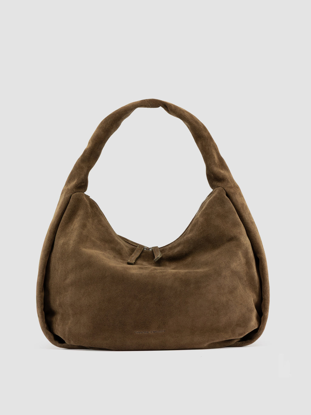 BOLINA 048 - Brown Suede Shoulder Bag - image 1,side view