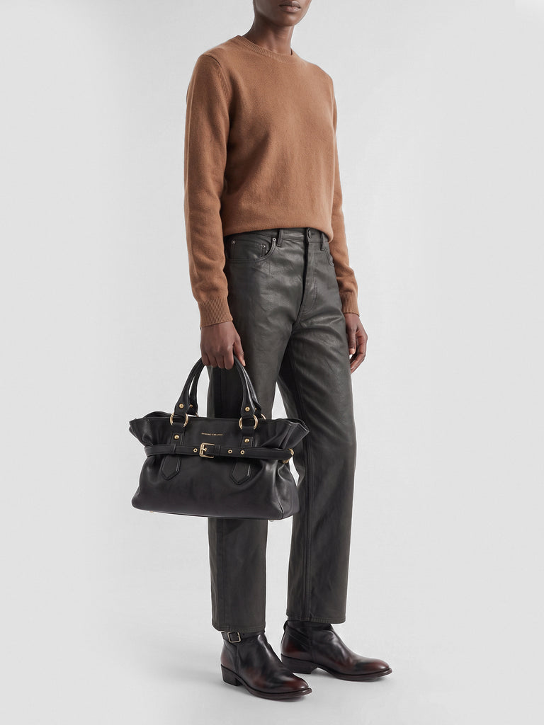 MEG 002 - Borsa a Mano in Pelle Nera