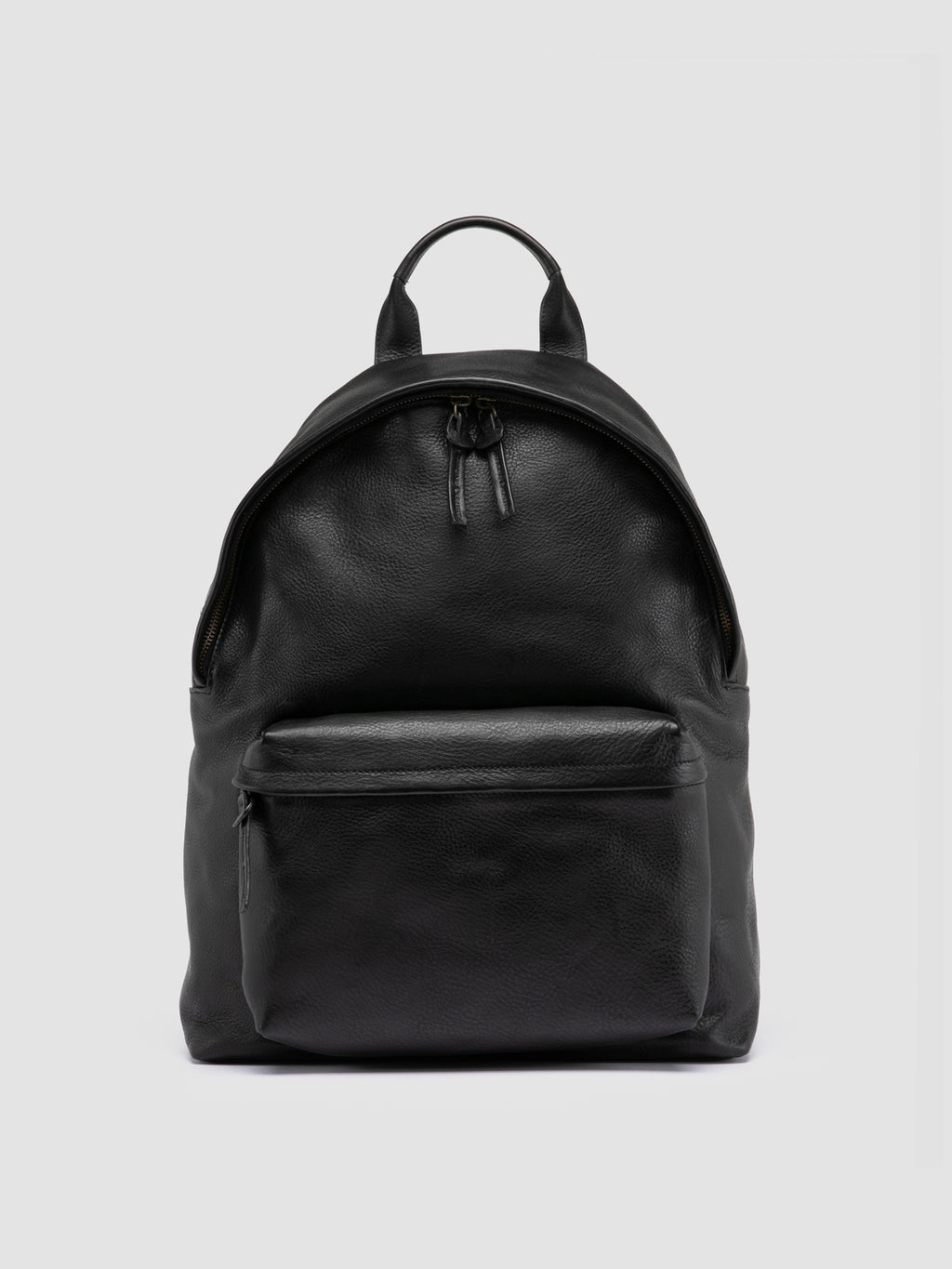 OC PACK 001 - Black Leather Backpack - image 1,side view
