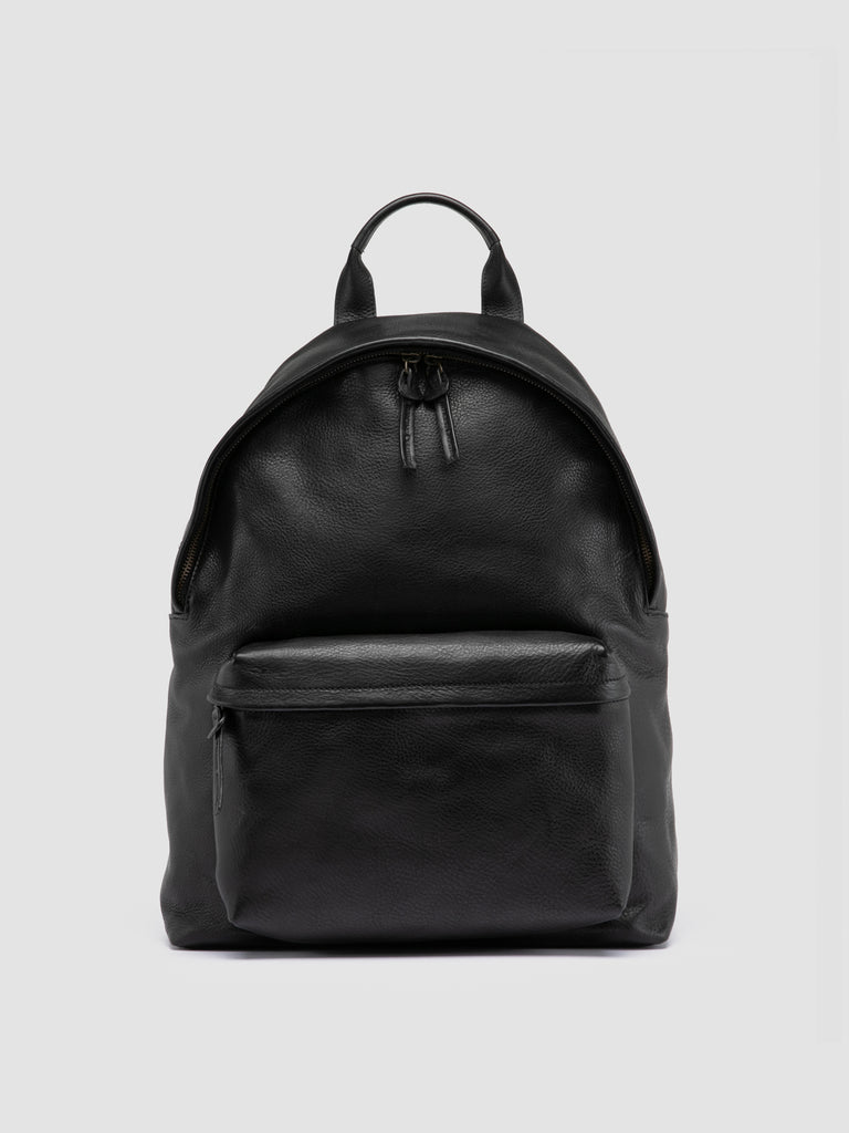 OC PACK 001 - Black Leather Backpack