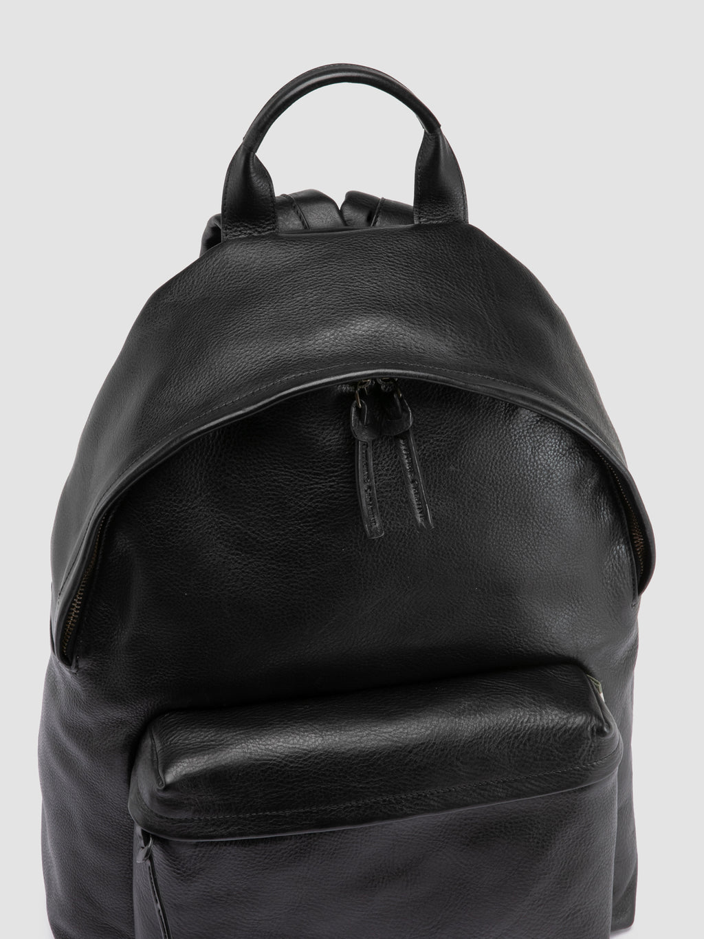 OC PACK 001 - Black Leather Backpack - image 2,side view