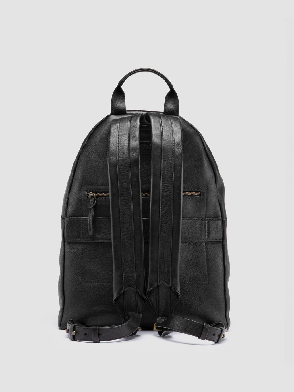 OC PACK 001 - Black Leather Backpack - image 4,side view