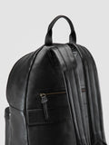 OC PACK 001 - Black Leather Backpack - thumb image 6,side view