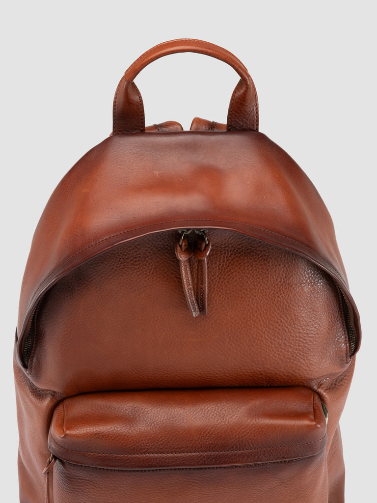 OC PACK 001 - Brown Leather Backpack-hover