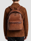 OC PACK 001 - Zaino in Pelle Marrone - thumb image 2,side view