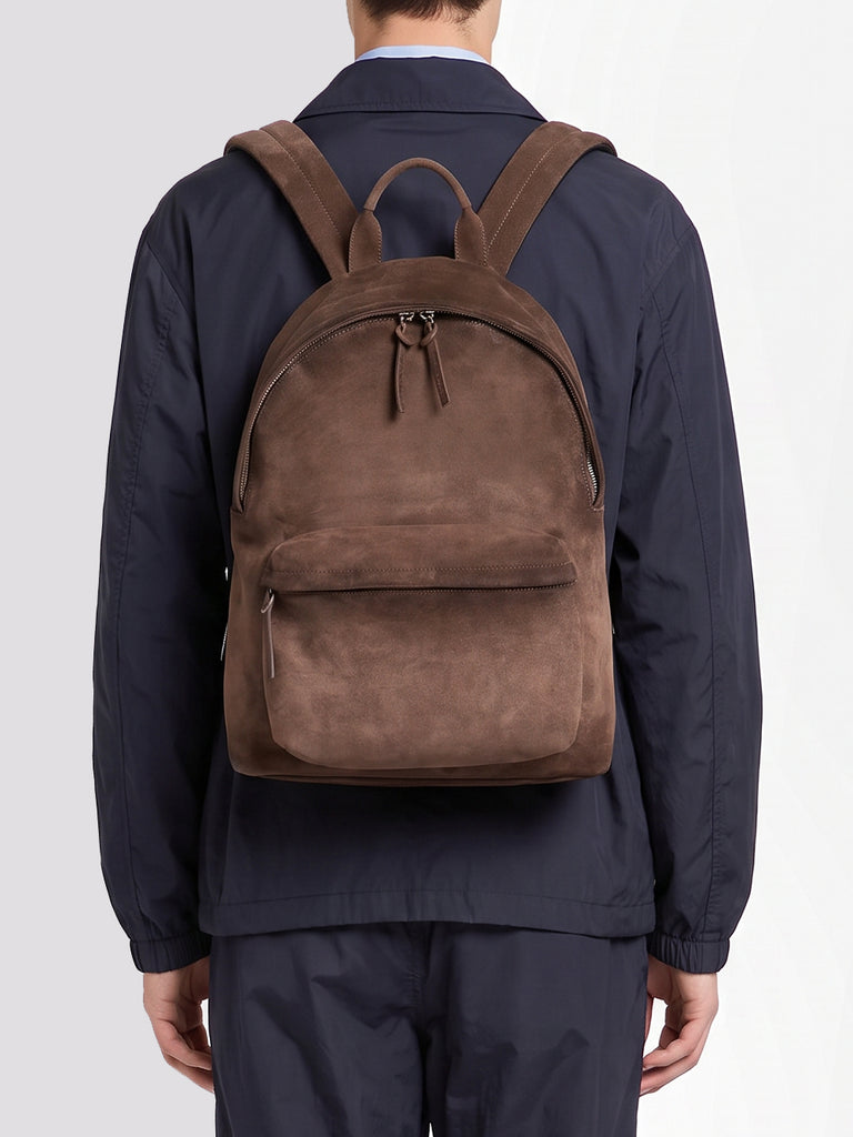 OC PACK 001 - Zaino in Pelle Scamosciata Marrone