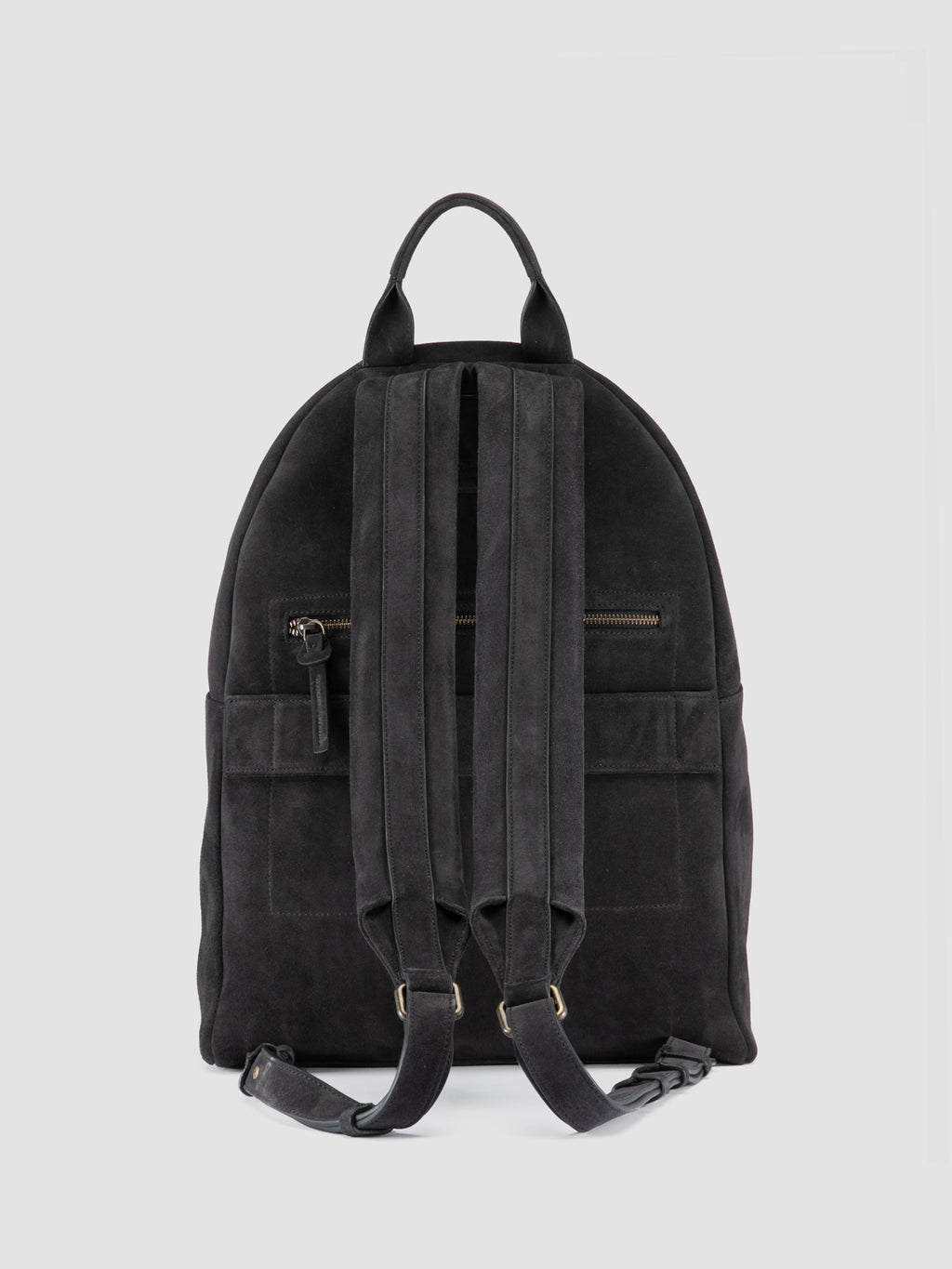 OC PACK 001 - Black Suede Backpack - image 4,side view