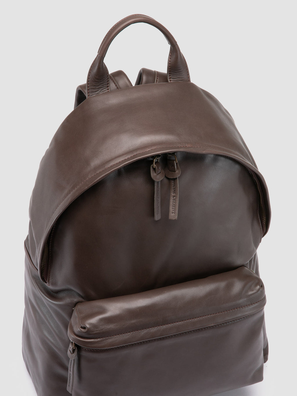 OC PACK 001 - Zaino in Pelle Marrone - image 2,side view