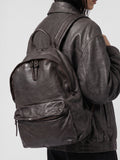 OC PACK 004 - Zaino in Pelle Marrone - thumb image 2,side view