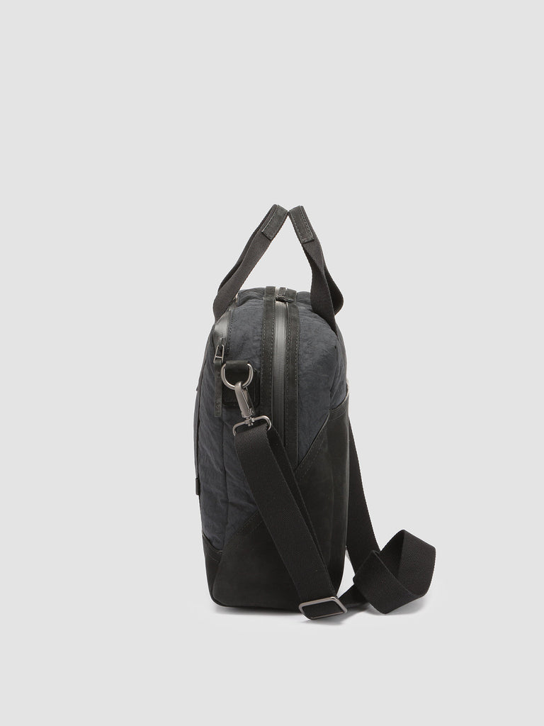 PILOT 002 - Black Nylon & Nubuck Briefcase  Officine Creative - 3