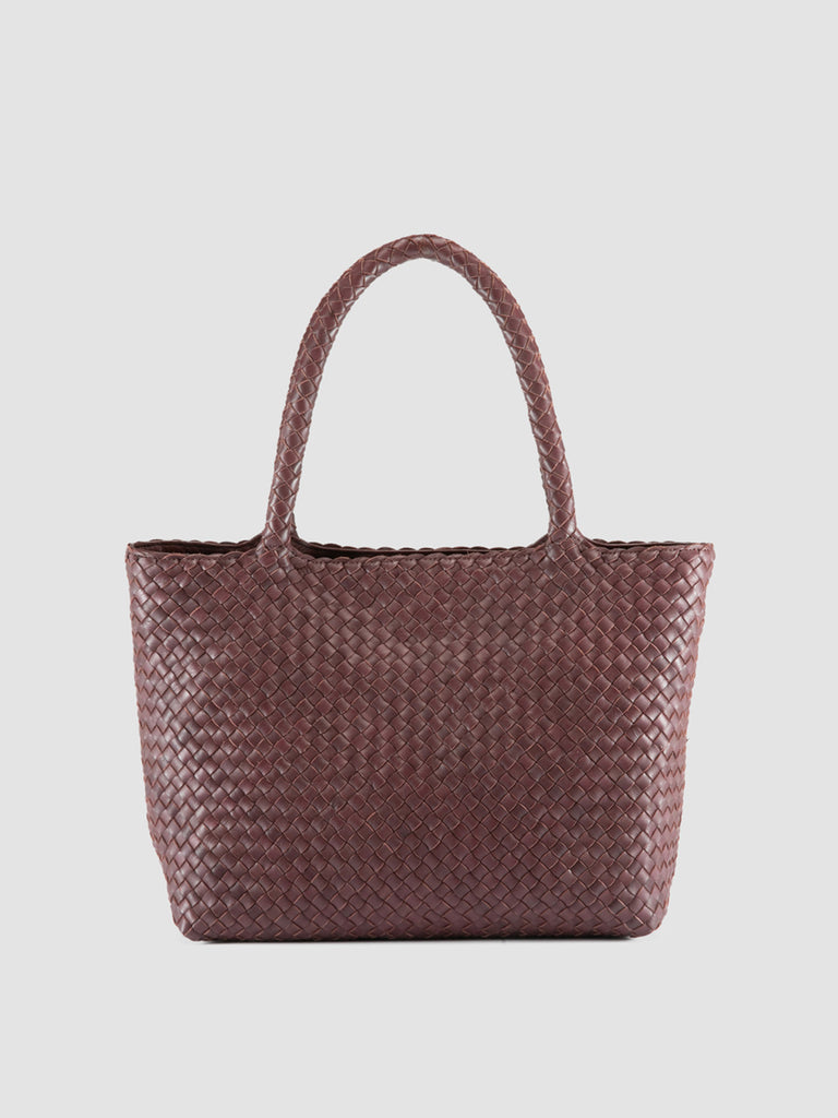 RAQUEL 001 - Burgundy Leather Shoulder Bag