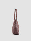 RAQUEL 001 - Burgundy Leather Shoulder Bag - thumb image 3,side view