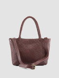 RAQUEL 001 - Burgundy Leather Shoulder Bag - thumb image 4,side view