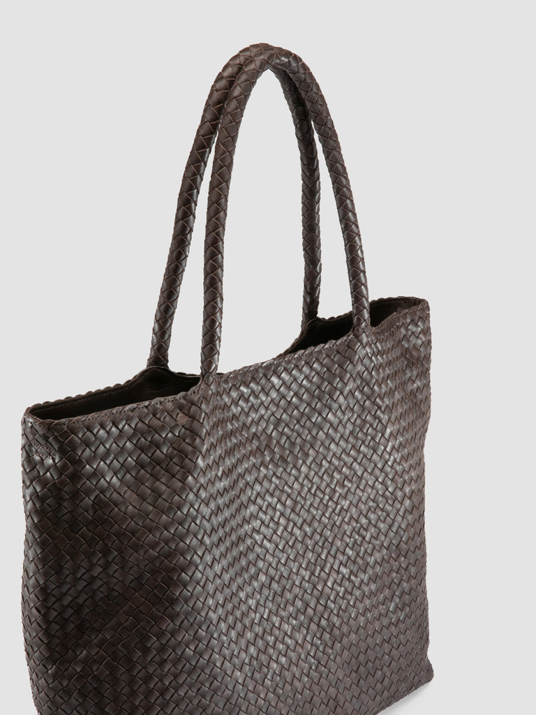 RAQUEL 002 - Brown Leather Shoulder Bag-hover