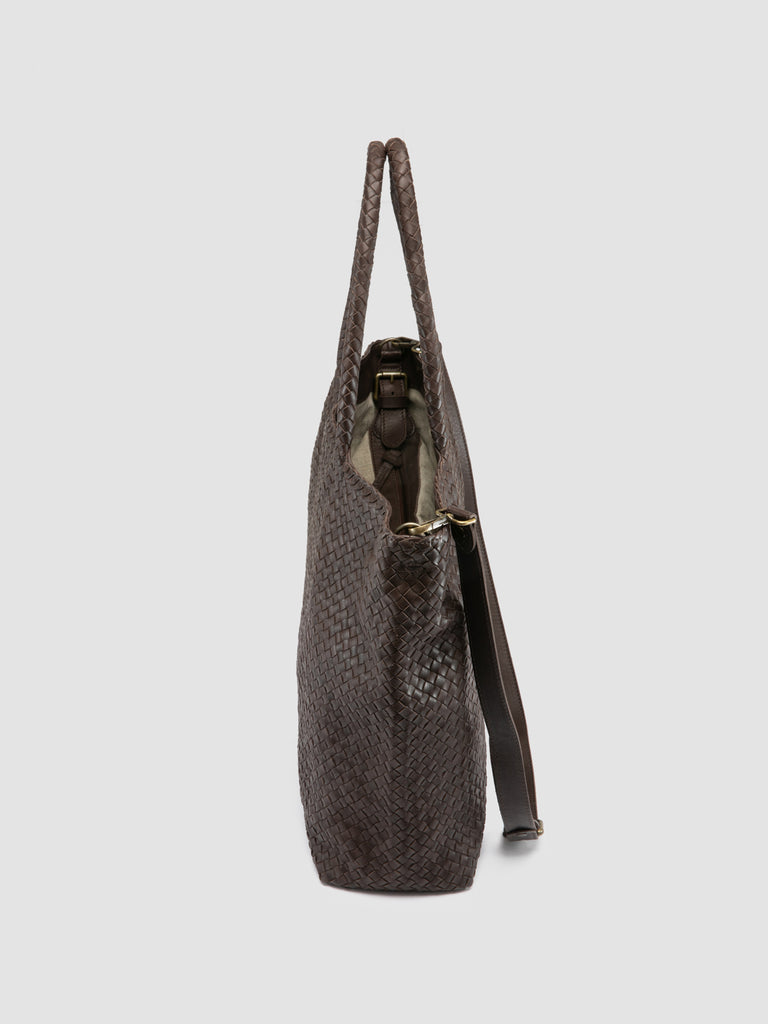 RAQUEL 002 - Brown Leather Shoulder Bag
