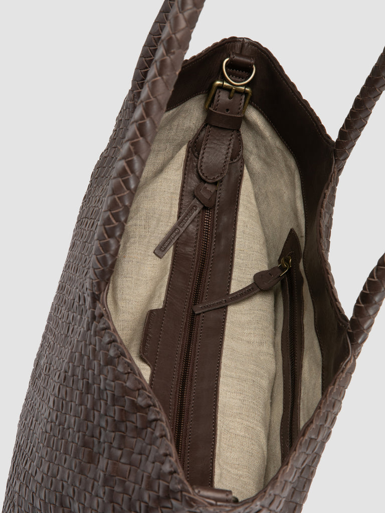 RAQUEL 002 - Brown Leather Shoulder Bag