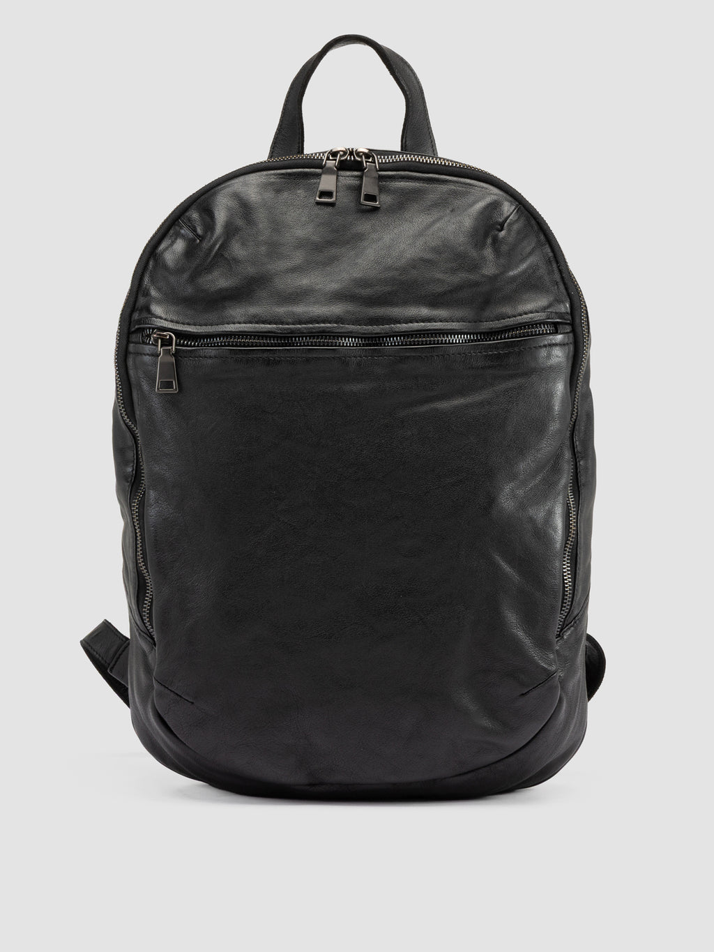 RECRUIT 019 - Black Leather Backpack - image OCBRECR19IGNIS1000TU0 - 1
