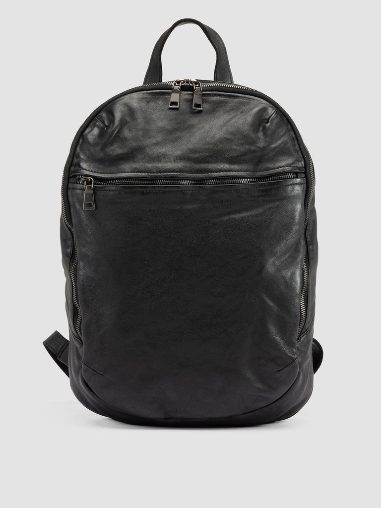 RECRUIT 019 - Black Leather Backpack