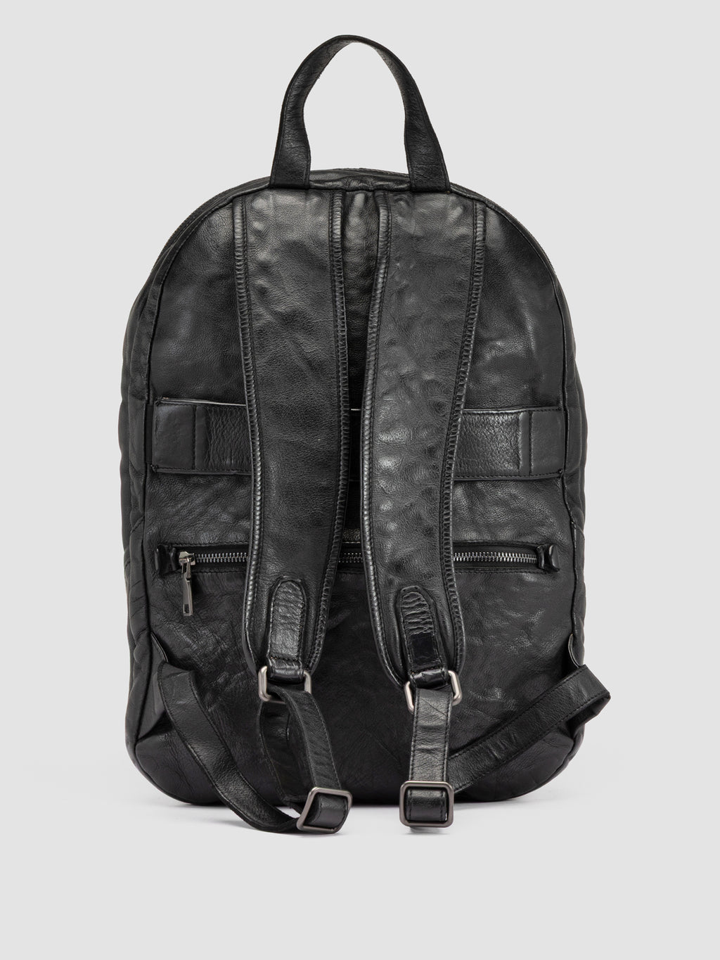RECRUIT 019 - Black Leather Backpack - image OCBRECR19IGNIS1000TU0 - 4
