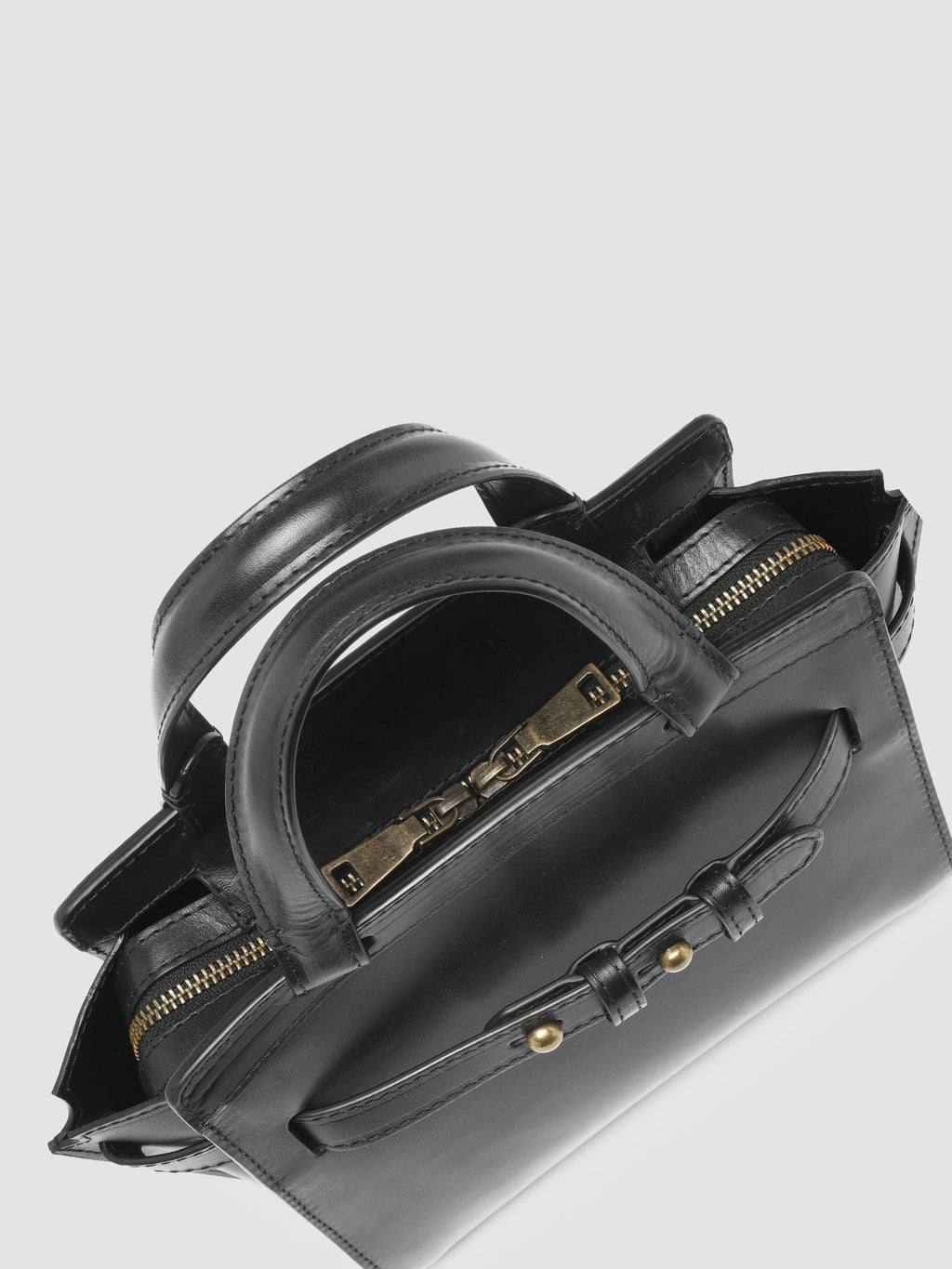 SADDLE 009 - Borsa a mano in Pelle Nera