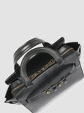 SADDLE 009 - Black Leather Hand Bag - thumb image 5,side view