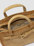 SADDLE 026 - Borsa a Mano in Pelle Scamosciata Beige - thumb image 7,side view