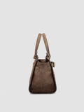SADDLE 026 - Brown Suede Handle Bag - thumb image 3,side view