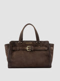 SADDLE 026 - Brown Suede Handle Bag - thumb image 3,side view