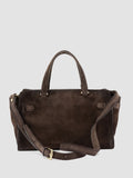SADDLE 026 - Brown Suede Handle Bag - thumb image 5,side view