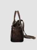 SADDLE 026 - Brown Suede Handle Bag - thumb image 6,side view