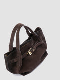 SADDLE 028 - Brown Suede Handle Bag - thumb image 8,side view