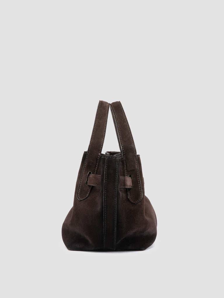 SADDLE 028 - Brown Suede Handle Bag
