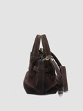 SADDLE 028 - Brown Suede Handle Bag - thumb image 11,side view
