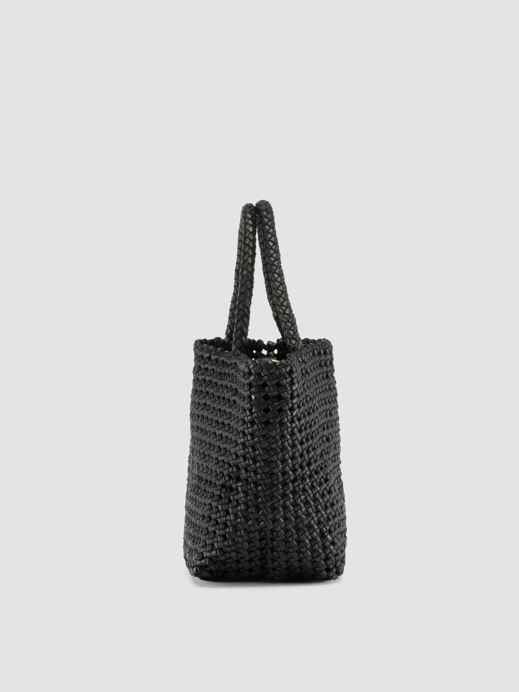 VICKY 001 - Borsa a Mano in Pelle Nera - image 4,side view