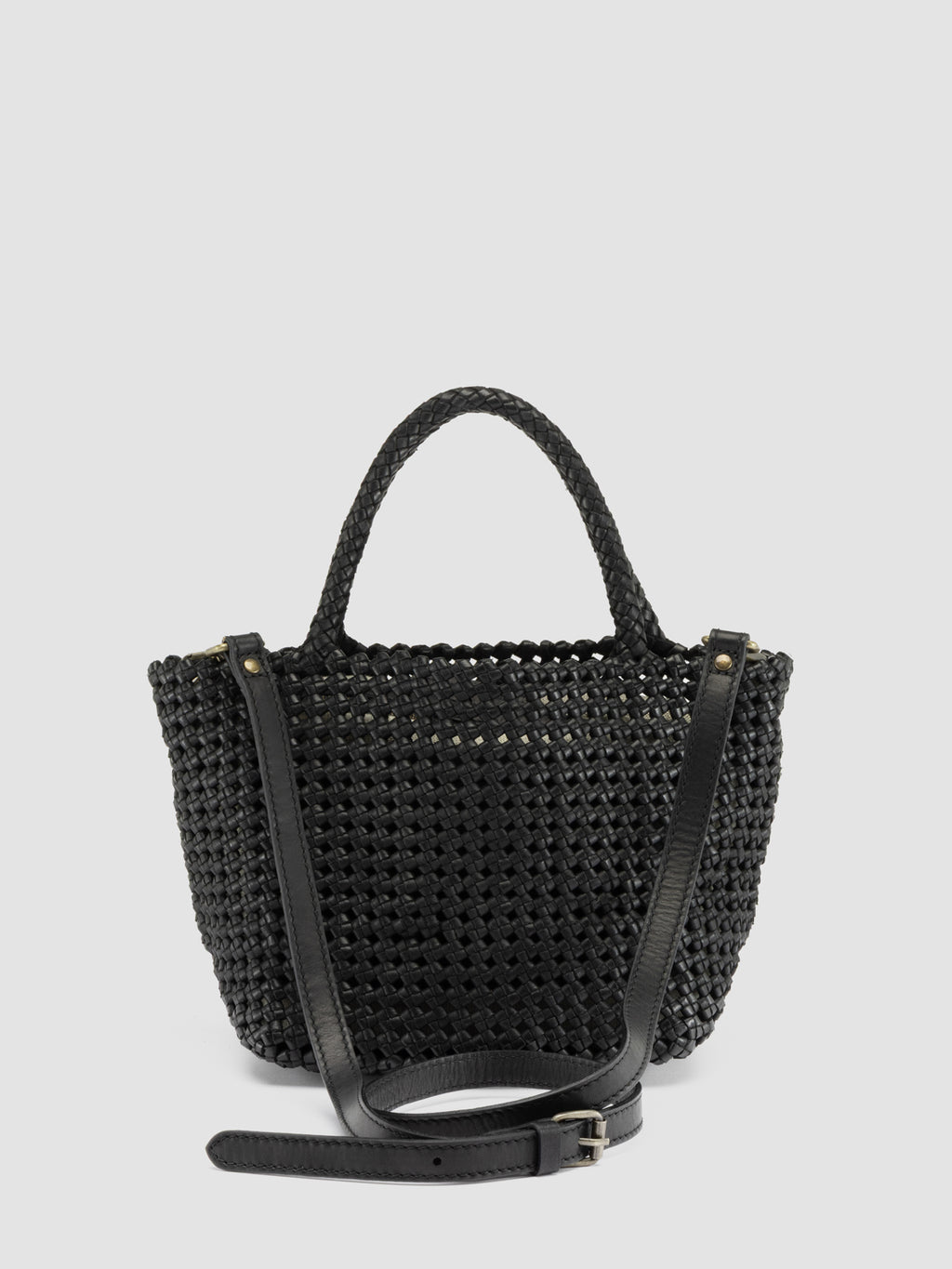 VICKY 001 - Borsa a Mano in Pelle Nera - image 5,side view