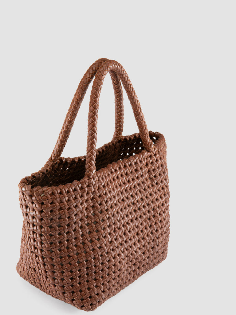 VICKY 001 - Brown Leather Handle Bag-hover